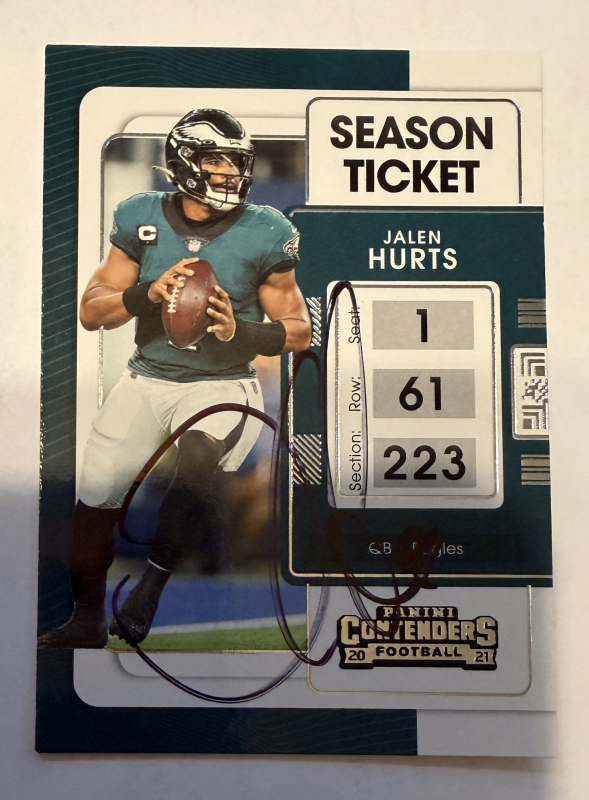 Jalen Hurts Autographed CARD