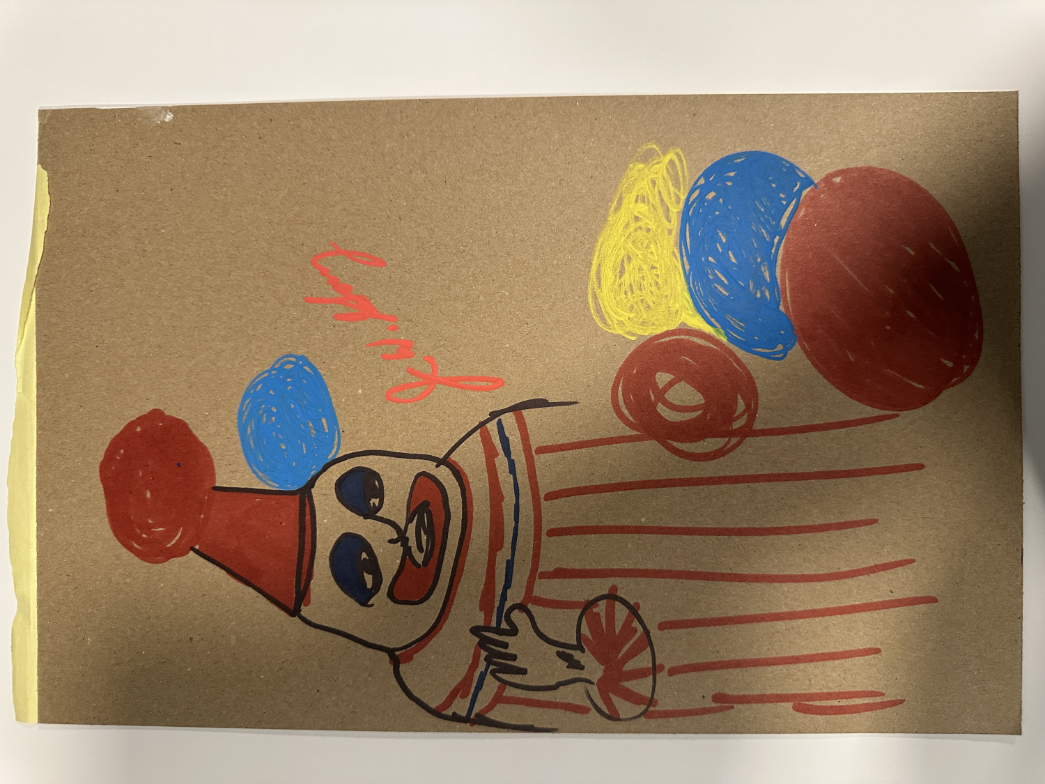 John Wayne Gacy Autographed Drawn Painting