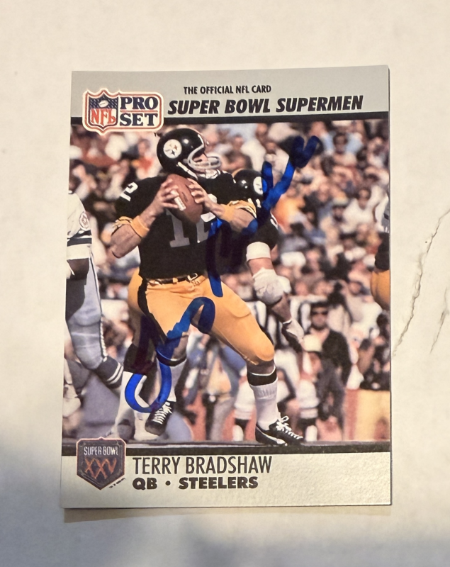 Terry Bradshaw Autographed Card