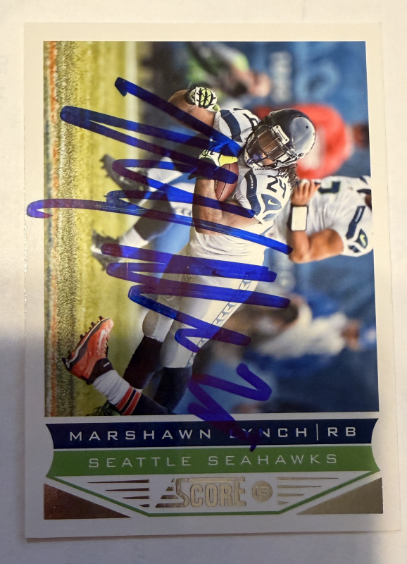 Marshawn Lynch Autographed Card