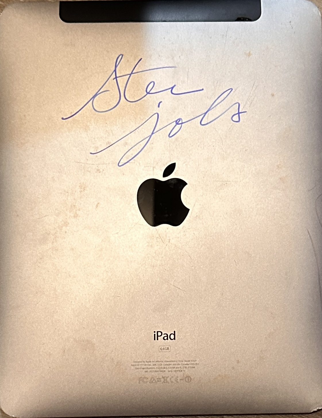 Steve Jobs Autographed Original Ipad! RARE 