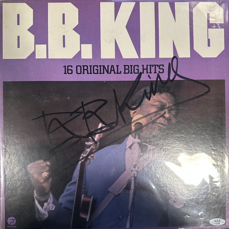 BB King Autographed Album Cover