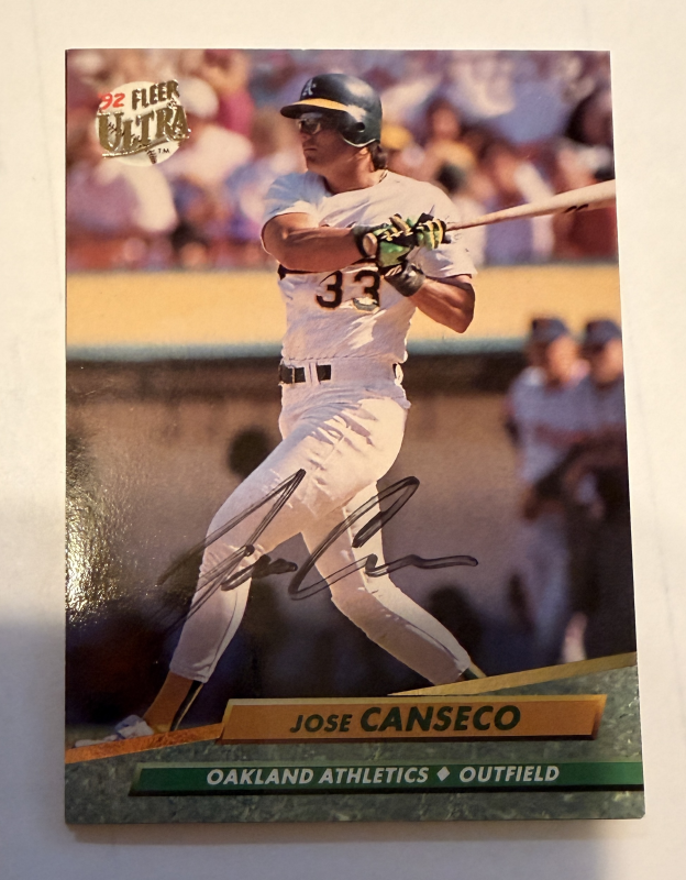 Jose Canseco Autographed CARD