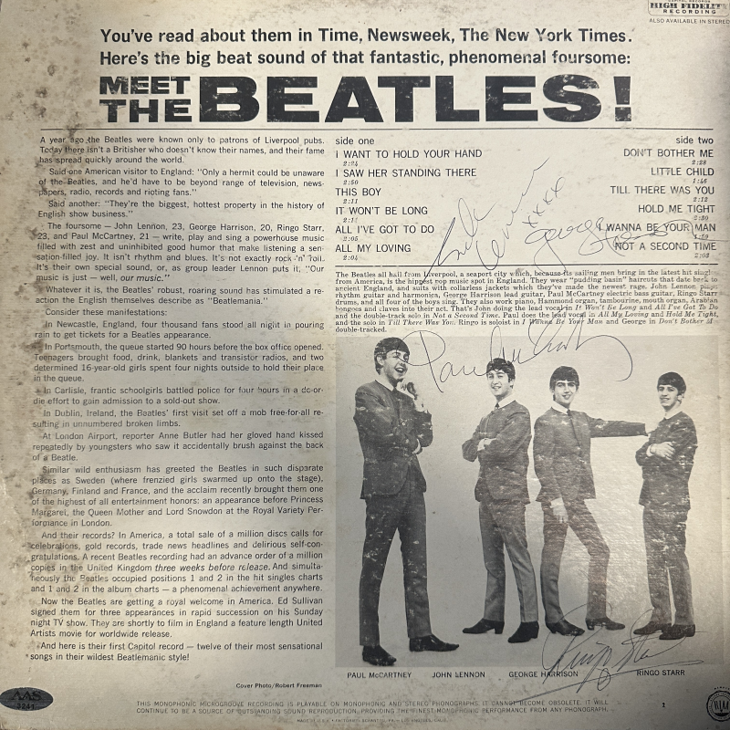 Beatles Autographed Album Cover