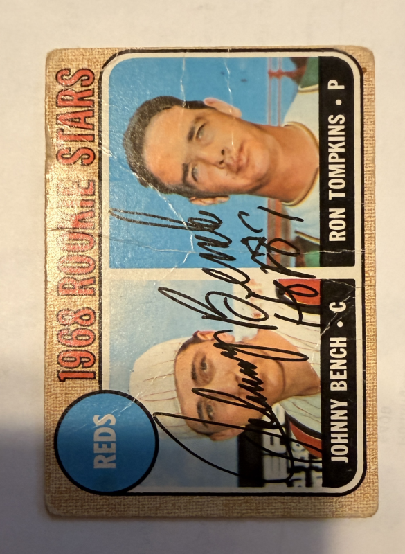 Johnny Bench Autographed Topps Rookie