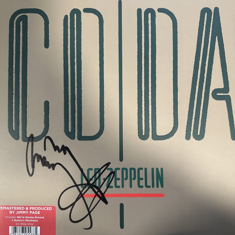 Jimmy Page Autographed Album Cover