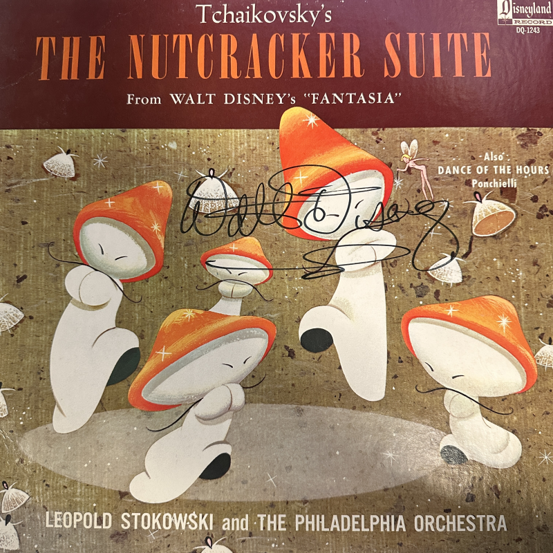 Walt Disney Autographed Album Cover