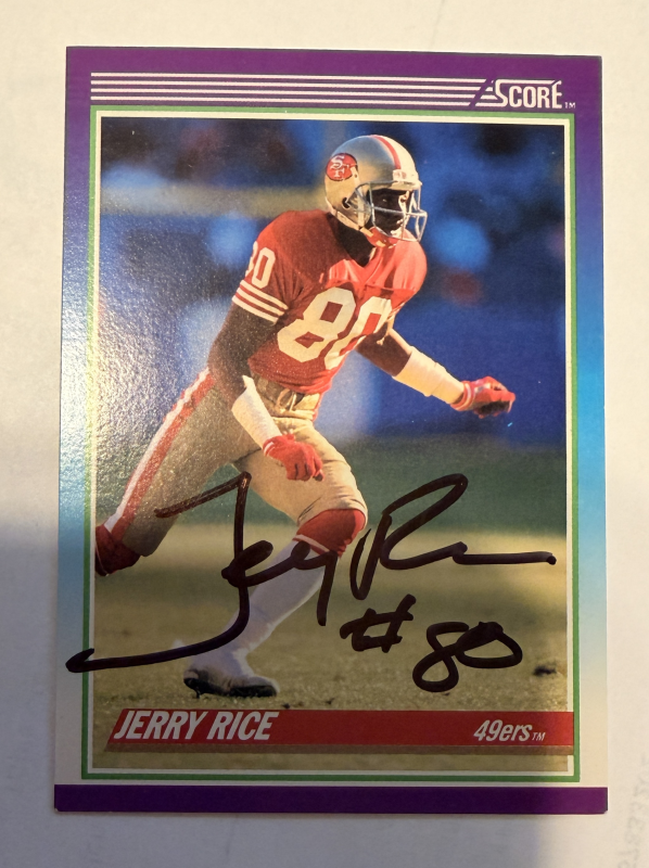 Jerry Rice Autographed CARD