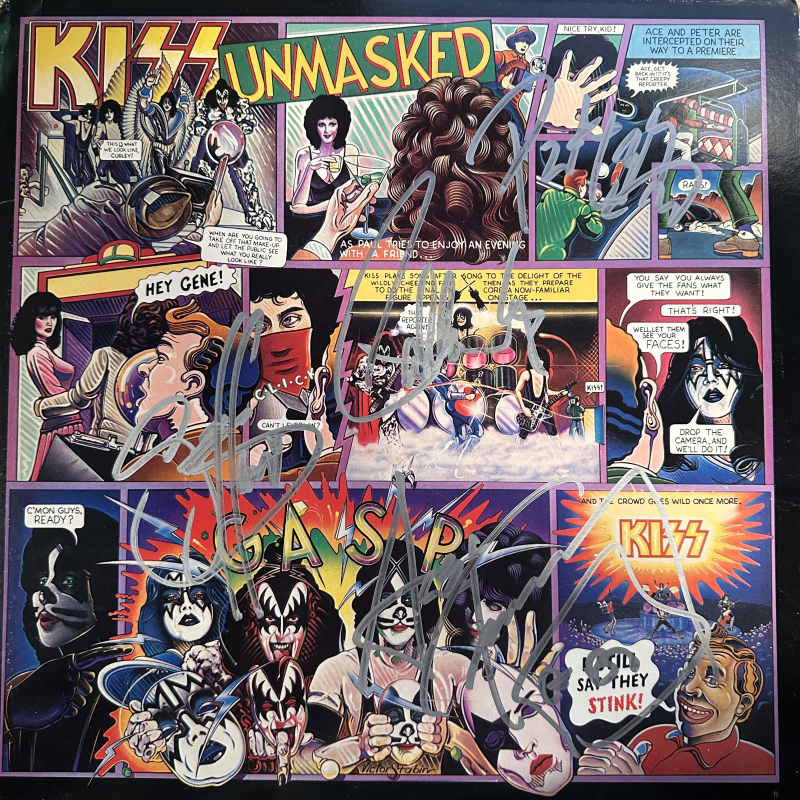 KISS Autographed Album Cover