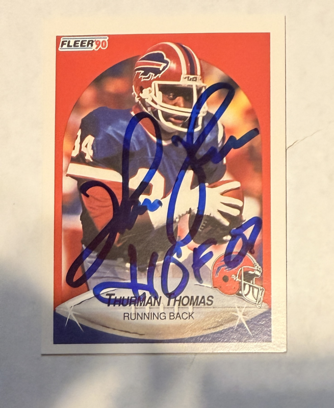 Thruman Thomas Autographed CARD