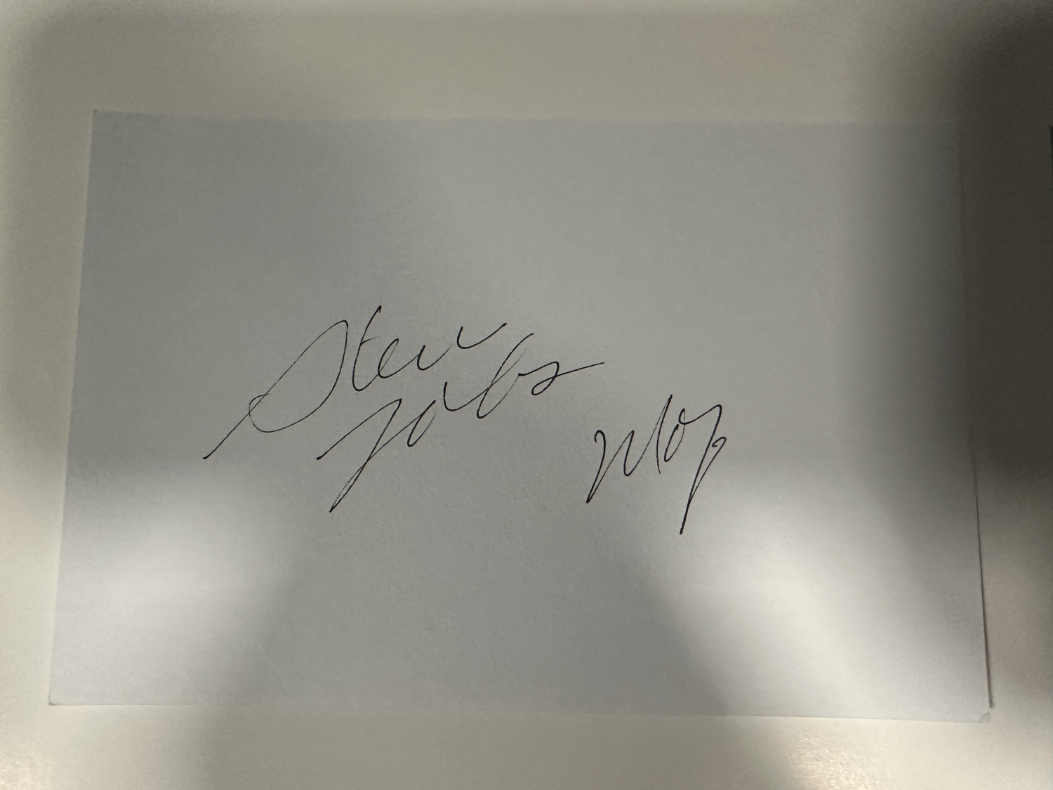 Steve Jobs Woz Autographed Card 