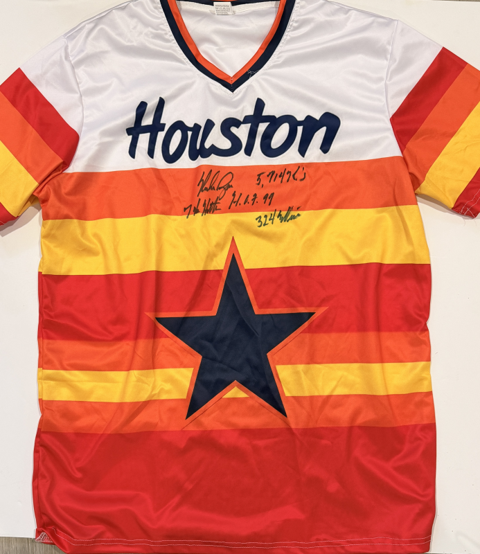 Nolan Ryan Autographed Astros Jersey