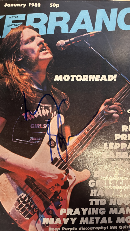 Lemmy Kilmister Autographed Magazine