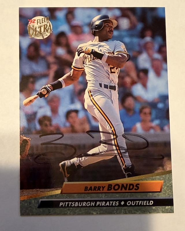 Barry Bonds Autographed CARD