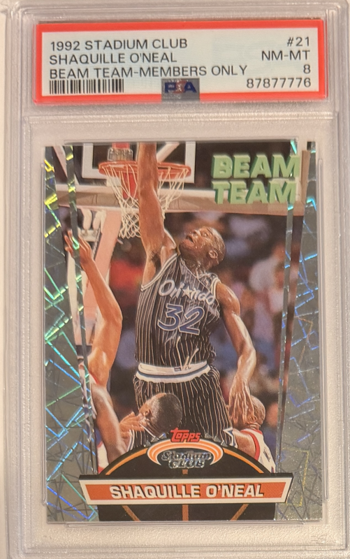 1992 Stadium Club Shaq BEAM TEAM PSA 8