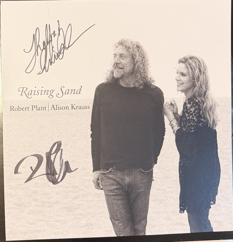Robert Plant Allison Kraus Autographed Insert COA