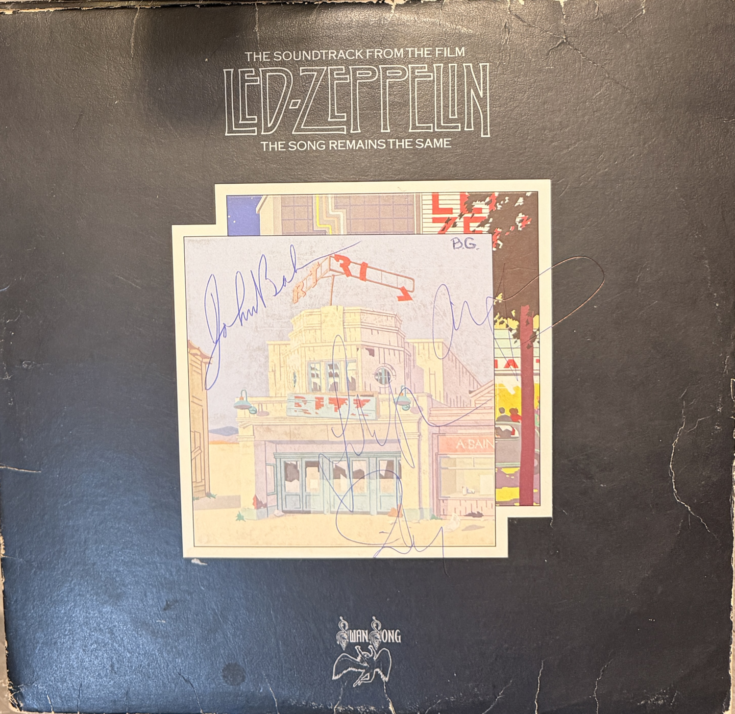 Led Zeppelin Autographed Album BONHAM PAGE PLANT JONES!