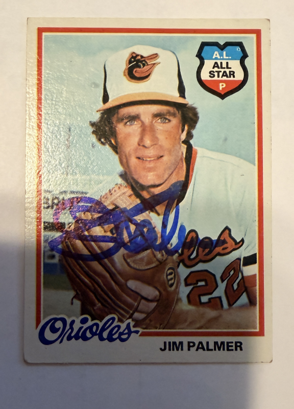 Jim Palmer Autographed Card
