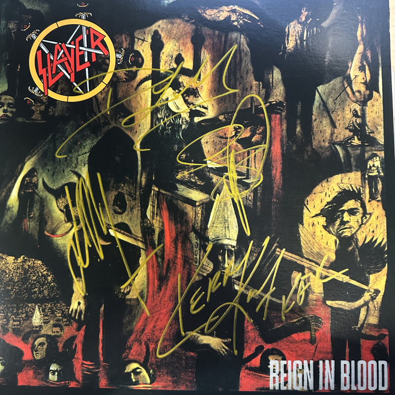 Slayer Autographed Album Cover