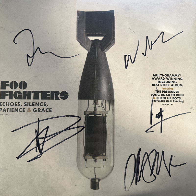 Foo Fighters Autographed Album Cover