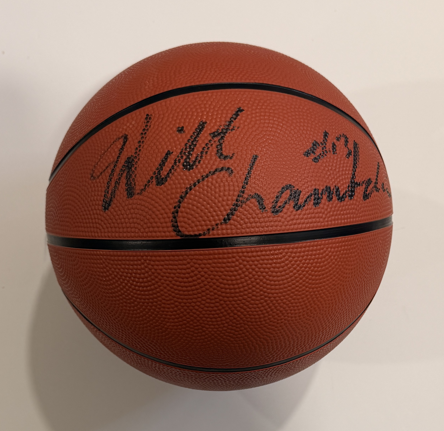 Wilt Chamberlain Autographed Basketball