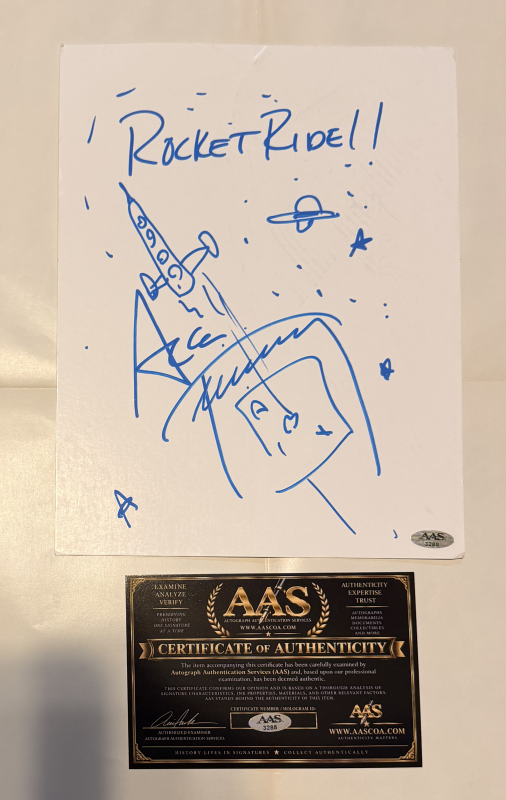 Ace Frehley Autographed Sketch