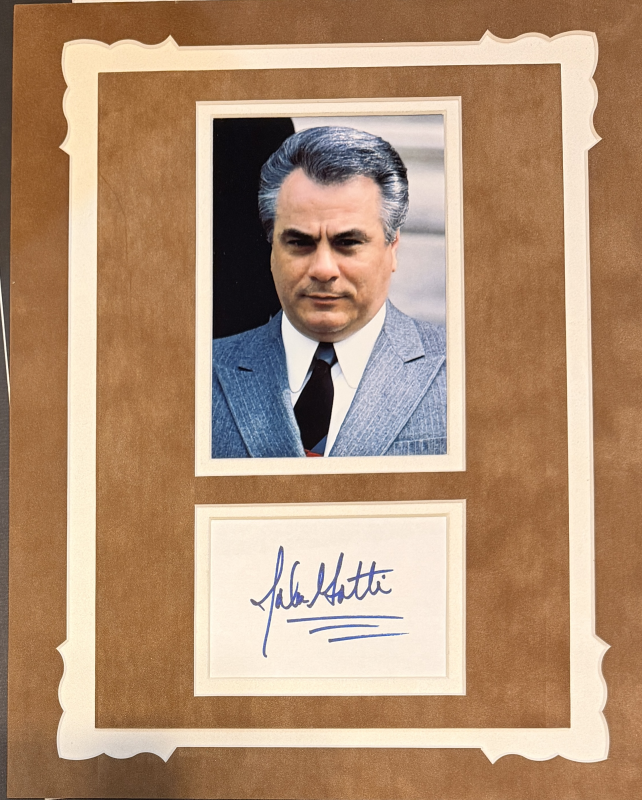 Joh n Gotti Autographed Display