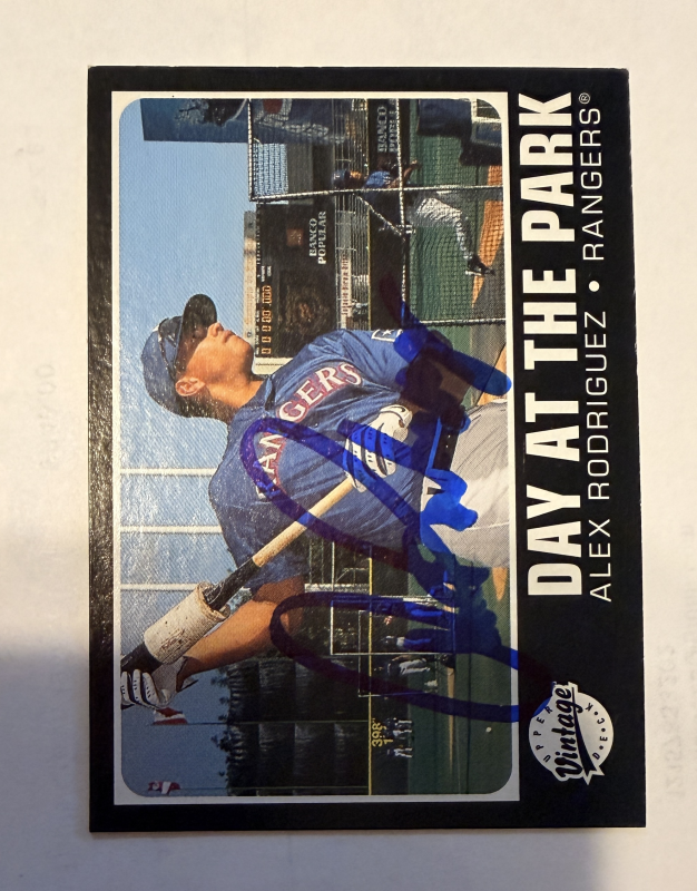 Arod Autographed Card