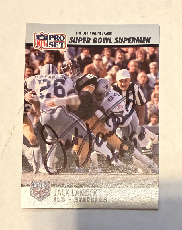 Jack Lambert Autographed CARD