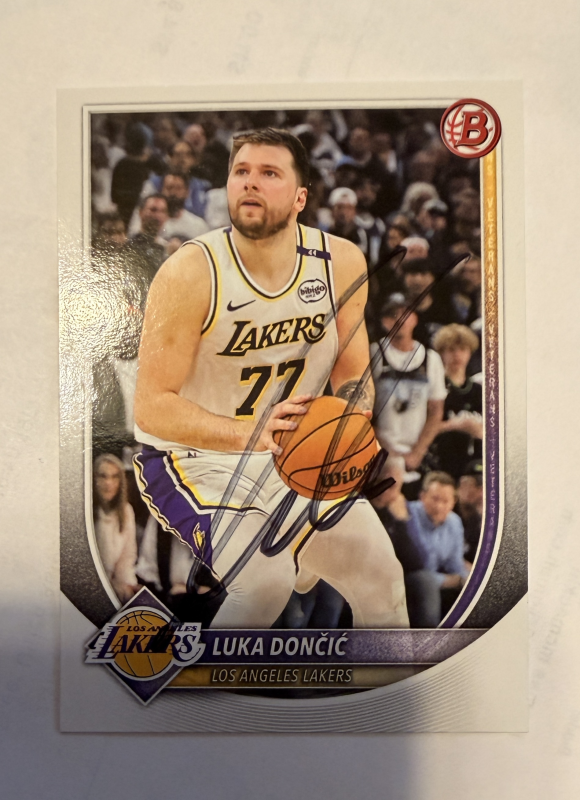Luka Doncic Autographed CARD