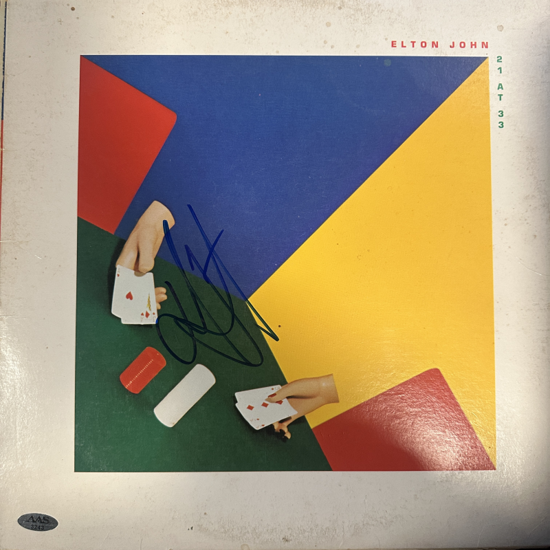 Elton John Autographed Album Cover
