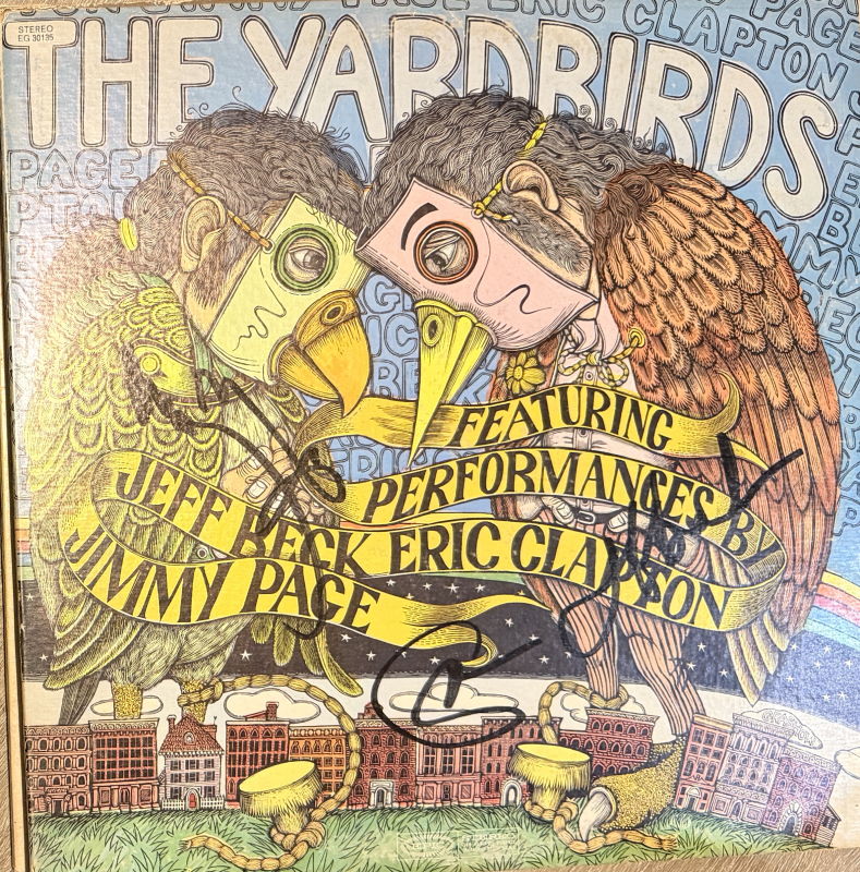 Yardbirds Autographed Album PAGE BECK CLAPTON