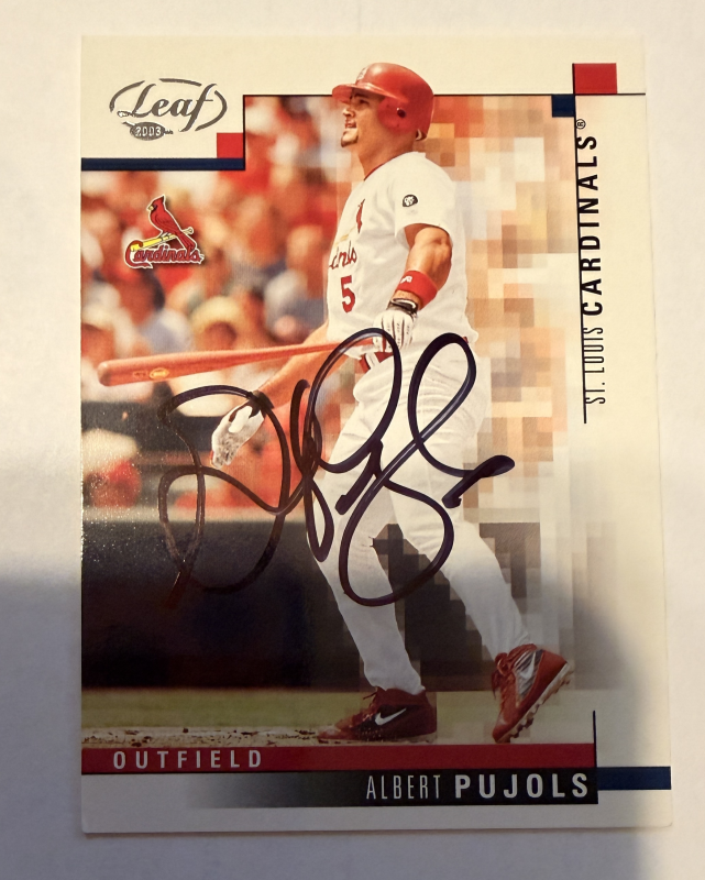 Albert Pujols Autographed Card