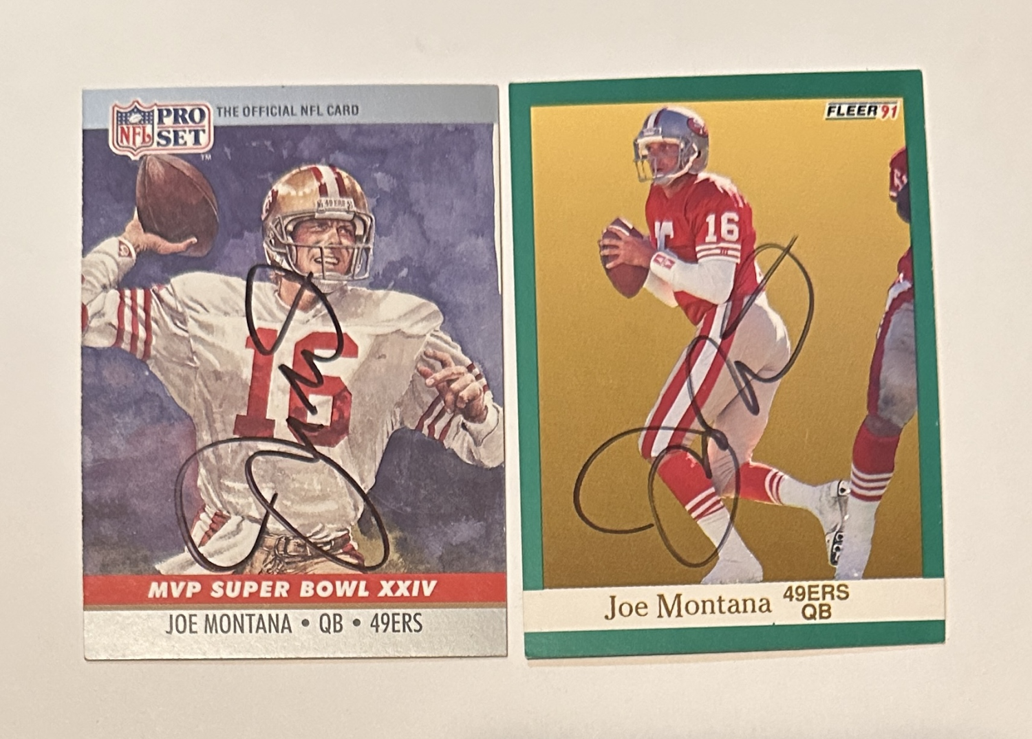 Joe Montana Autographed Card lot