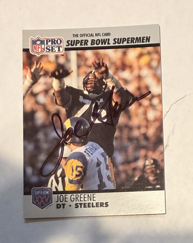Mean Joe Greene AUTOGRAPHED card