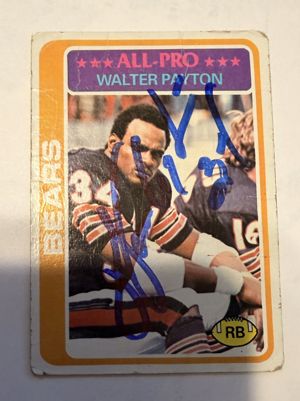 Walter Payton Autographed CARD