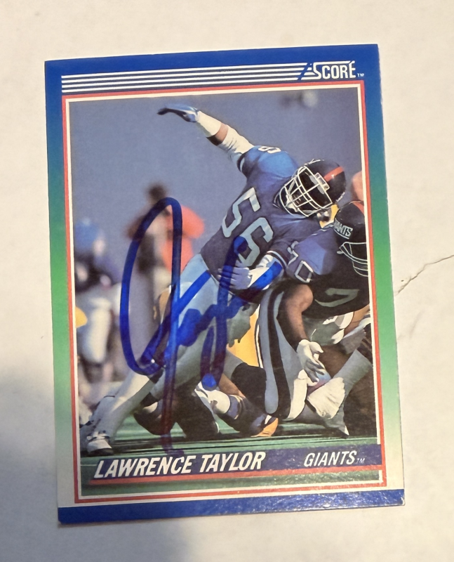 Lawrence Taylor Autographed CARD