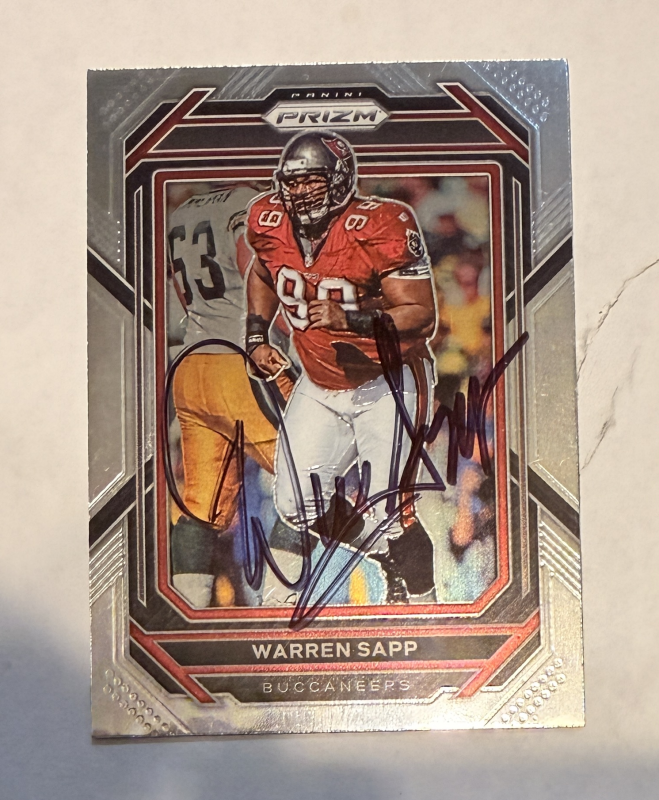 Warren Sapp Autographed CARD