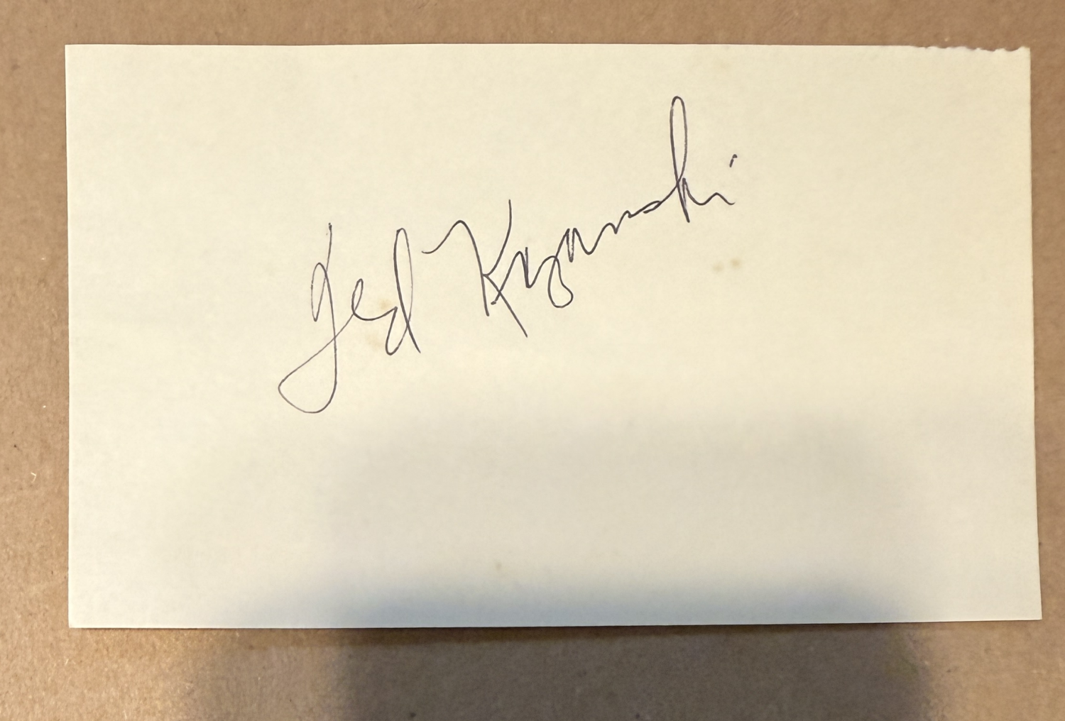 Unabomber Ted Kaczinski Autographed 3x5 Card