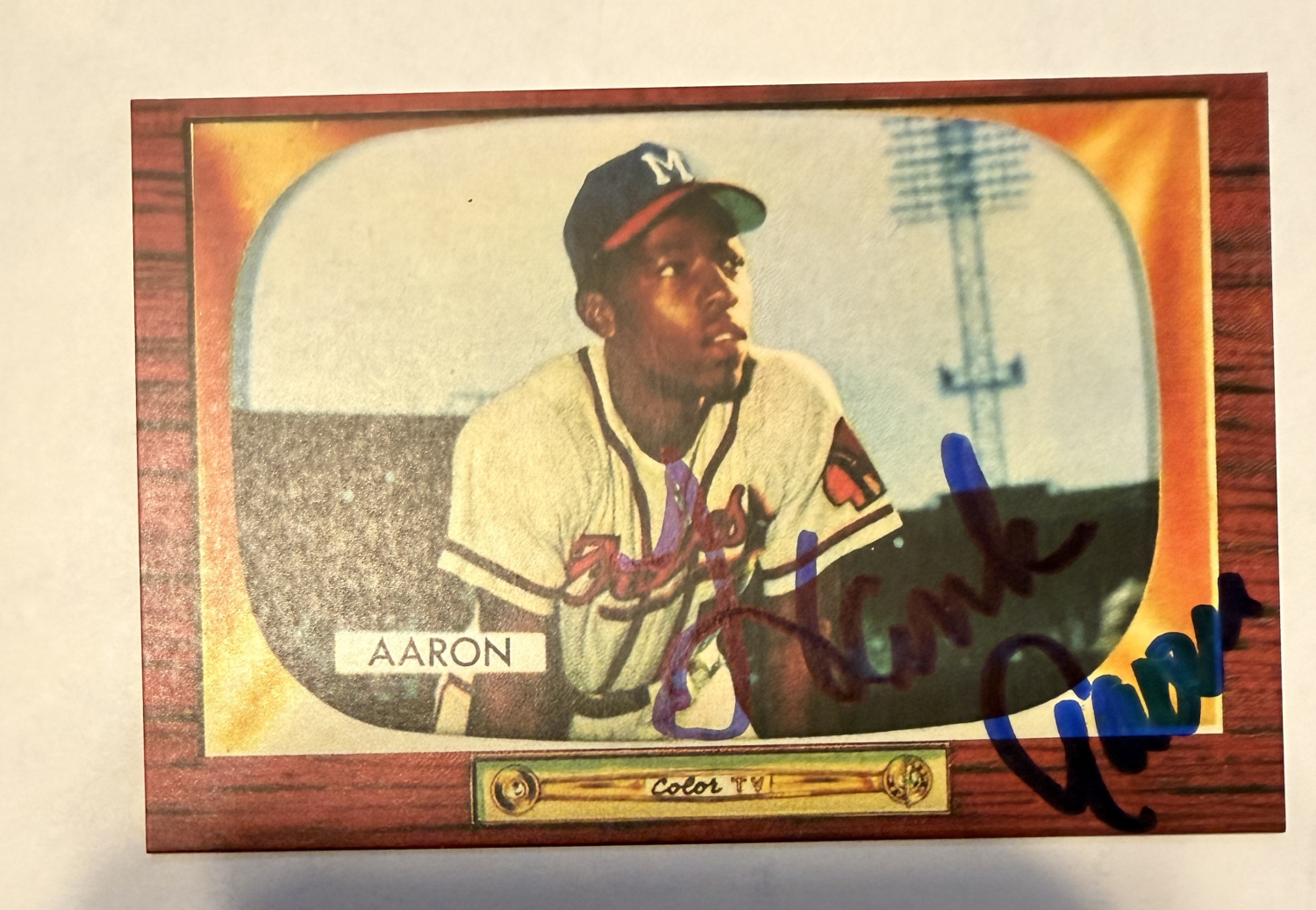 Hank Aaron Autographed CARD