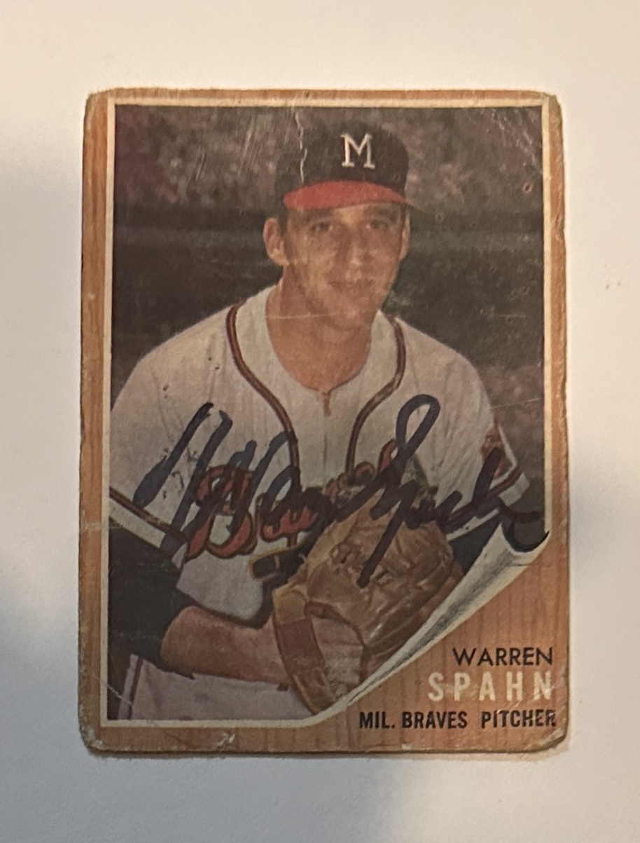 Warren Spahn Autographed Card 