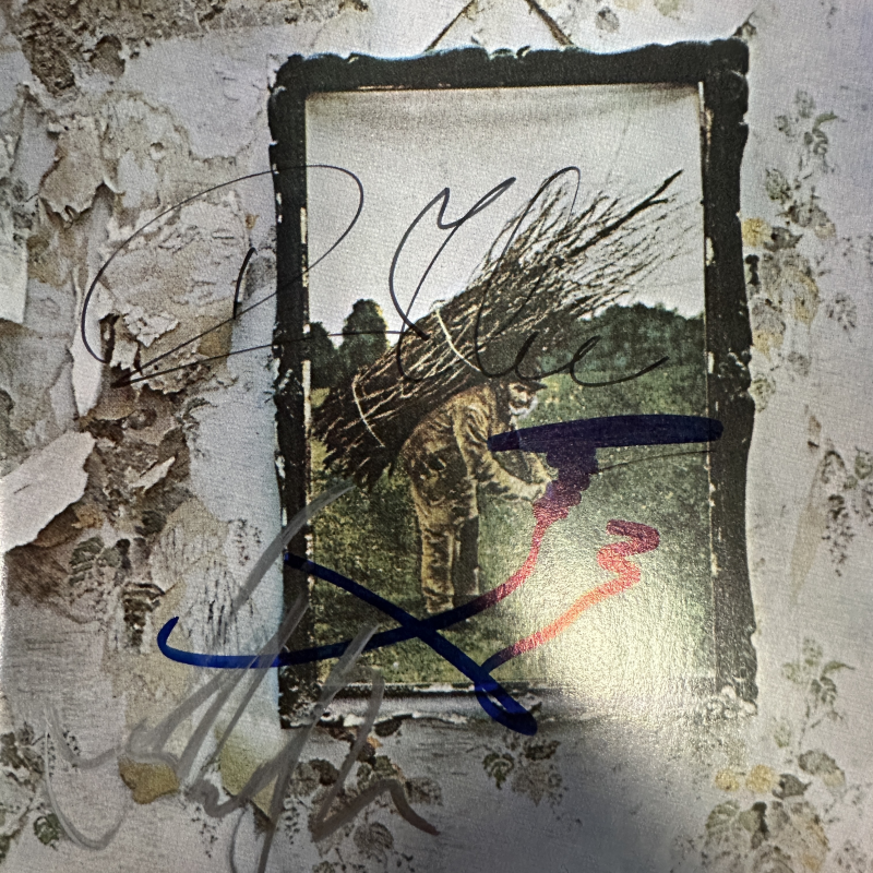 Jimmy Page / Robert Plant Autographed CD Liner Notes
