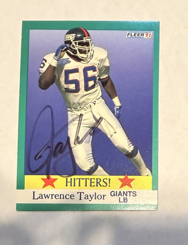 Lawrence Taylor Autographed CARD