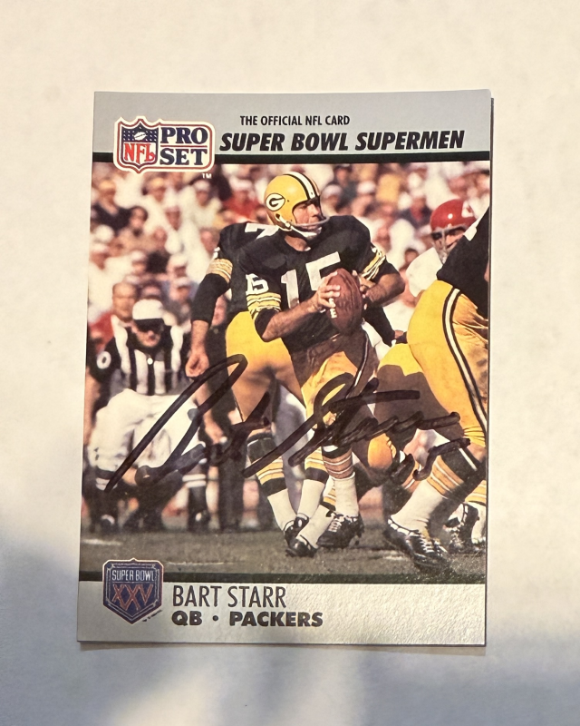 Bart Starr Autographed Card