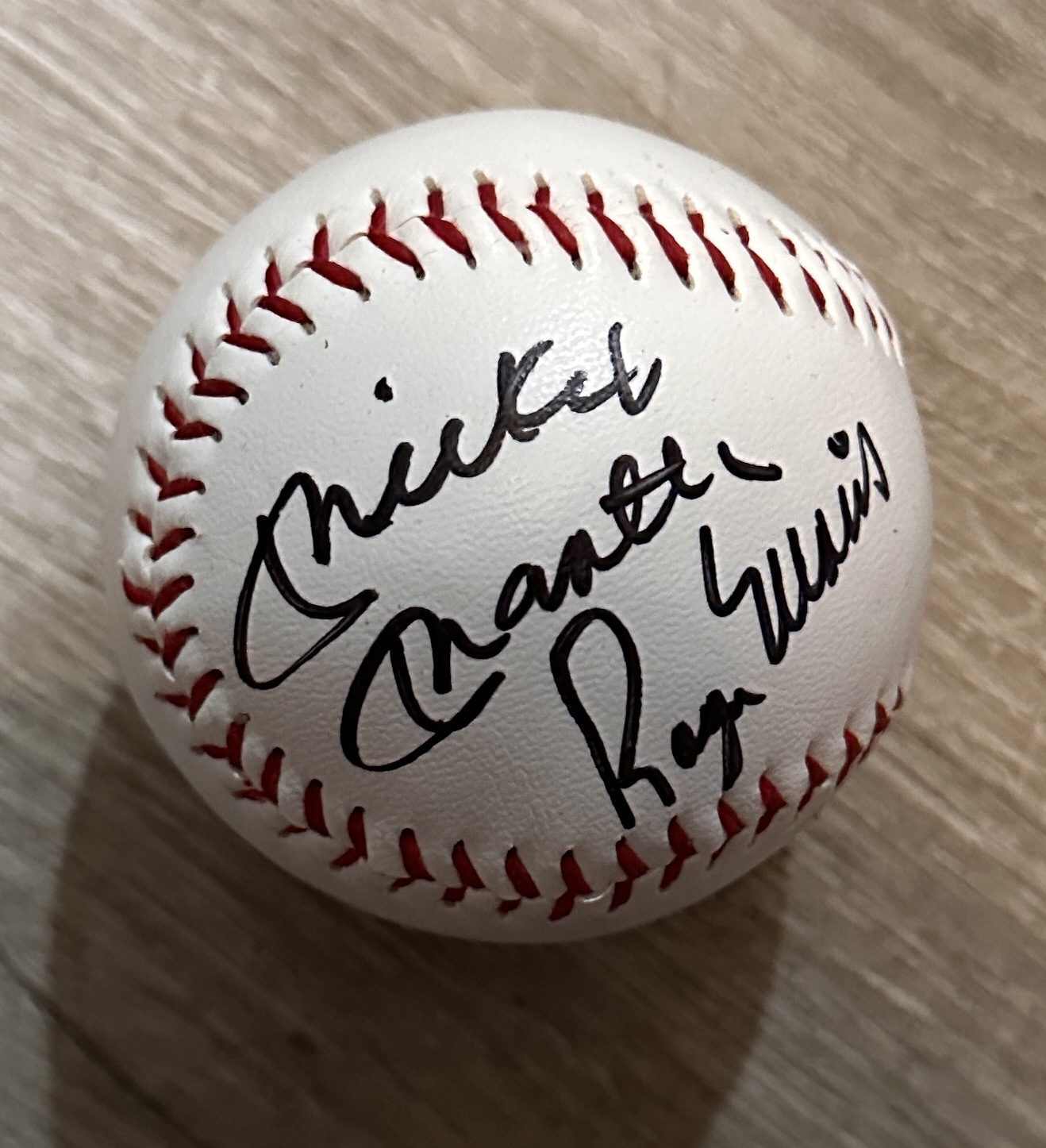 Mickey Mantle Roger Maris Autographed BASEBALL