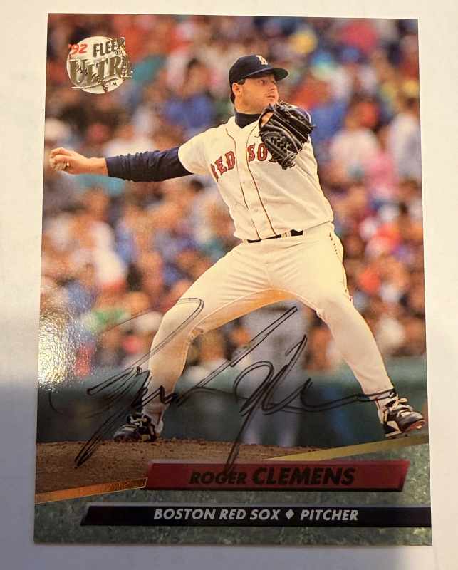 Roger Clemens Autographed Card