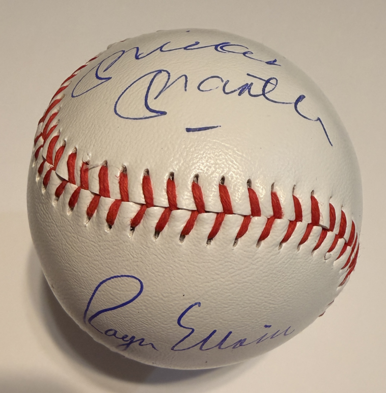 Mickey Mantlle Roger Maris Autographed BASEBALL