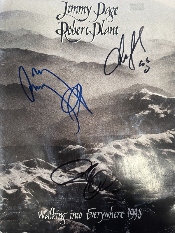 Jimmy Page / Robert Plant Autographed Tour Booklet