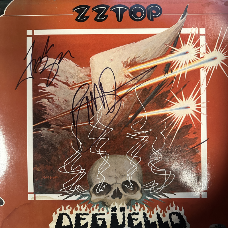 ZZ Top Autographed Album Cover