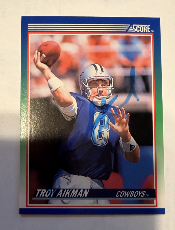Troy Aikman Autographed CARD